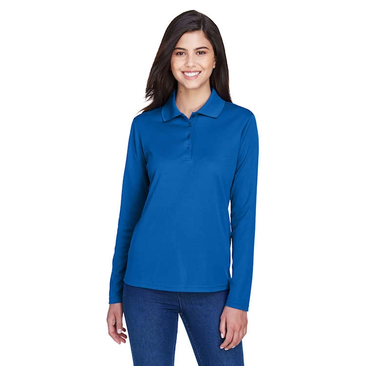 Core 365 Ladies' Pinnacle Performance Long-Sleeve Piqué Polo 1 Core 365 Ladies' Pinnacle Performance Long-Sleeve Piqué Polo