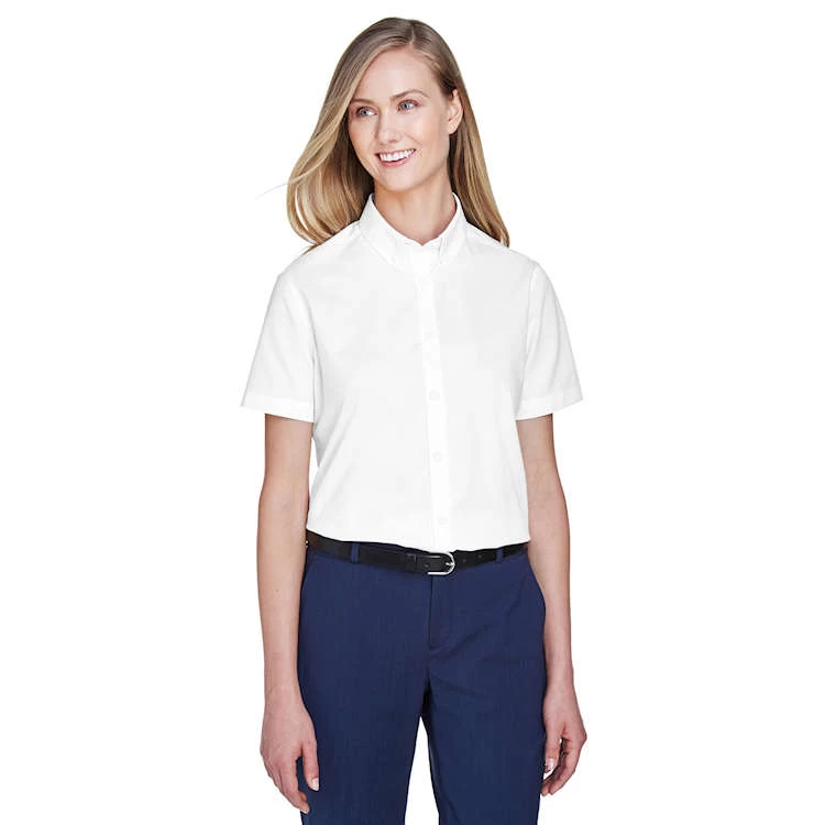 Core 365 Ladies' Optimum Short-Sleeve Twill Shirt 1 Core 365 Ladies' Optimum Short-Sleeve Twill Shirt