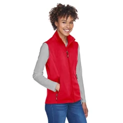 Core 365 Ladies' Cruise Two-Layer Fleece Bonded Soft Shell Vest -Outfit Junction Sales Store ACCE701W@3