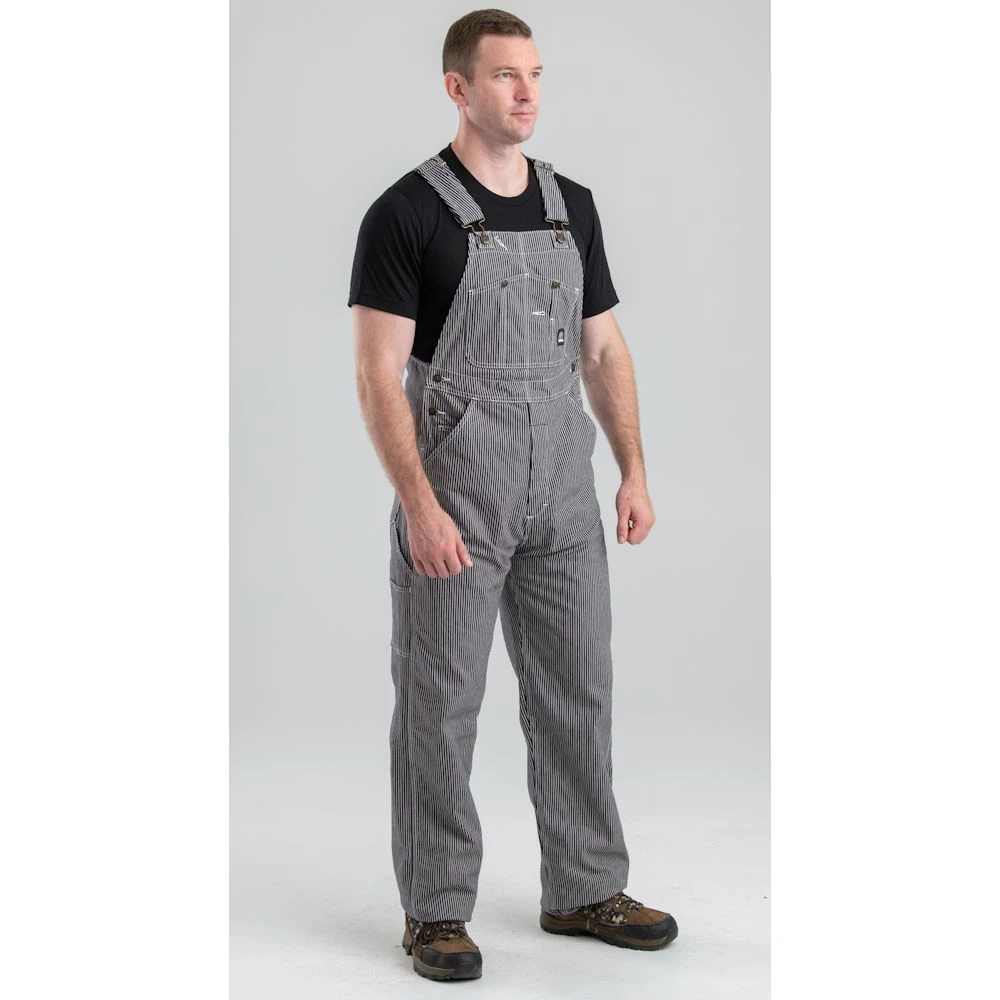 Berne Original Unlined Hickory Stripe Bib Overall 2 Berne Original Unlined Hickory Stripe Bib Overall - Image 2