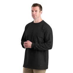 Berne Heavyweight Long Sleeve Pocket Tee Shirt -Outfit Junction Sales Store BEBSM23@1
