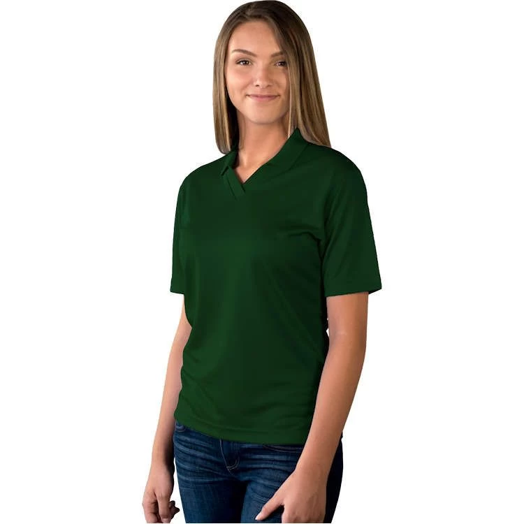 Blue Generation Ladies' Wicking V-Neck Short Sleeve Polo 1 Blue Generation Ladies' Wicking V-Neck Short Sleeve Polo