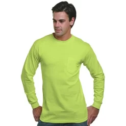 Bayside Union Made Long Sleeve T-Shirt With Pocket