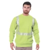 Bayside Hi-Vis 9.5 Oz. Crewneck Sweatshirt Segmented Striping