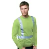 Bayside Hi-Vis 100% Cotton Long Sleeve Crew Tee Solid Striping
