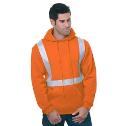 Bayside Hi-Vis Pullover Hoodie Solid Striping