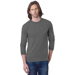 Bayside 6.1 Oz. Long Sleeve T-Shirt With Pocket