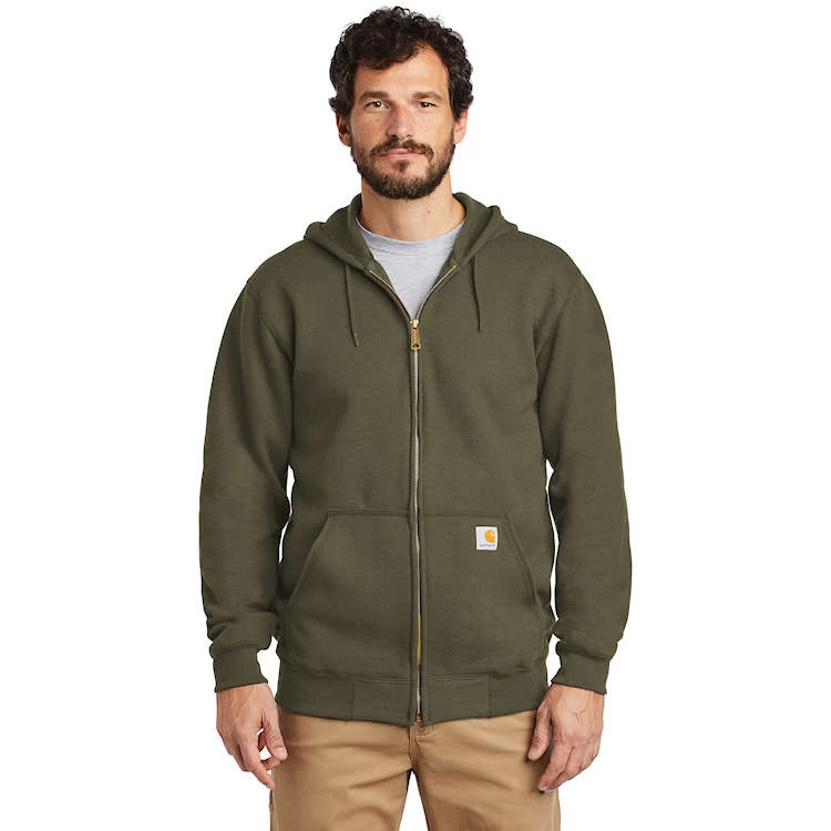 Carhartt Midweight Fleece Zip-Front Hooded Sweatshirt 1 Carhartt Midweight Fleece Zip-Front Hooded Sweatshirt