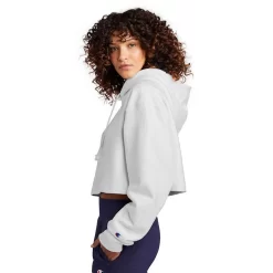 Champion ® Women’s Reverse Weave ® Cropped Cut-Off Hooded Sweatshirt 8 Champion ® Women’s Reverse Weave ® Cropped Cut-Off Hooded Sweatshirt -Outfit Junction Sales Store CHRW01W@2