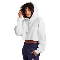 Champion ® Women’s Reverse Weave ® Cropped Cut-Off Hooded Sweatshirt 10 Champion ® Women’s Reverse Weave ® Cropped Cut-Off Hooded Sweatshirt -Outfit Junction Sales Store CHRW01W@4