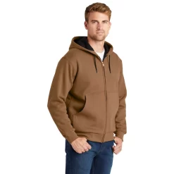 CornerStone® Heavyweight Full-Zip Hooded Sweatshirt With Thermal Lining -Outfit Junction Sales Store CSCS620@4