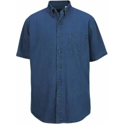 Edwards Men's Short Sleeve Casual Mid-Weight Denim Shirt