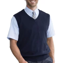 Edwards Unisex V-Neck Acrylic Interlock Sweater Vest -Outfit Junction Sales Store ED4065@2