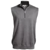 CLEARANCE Edwards Quarter-Zip Fine Gauge Vest With Contrasting Collar