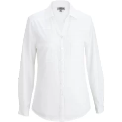 Edwards Ladies' Open Neck Long Sleeve Blouse