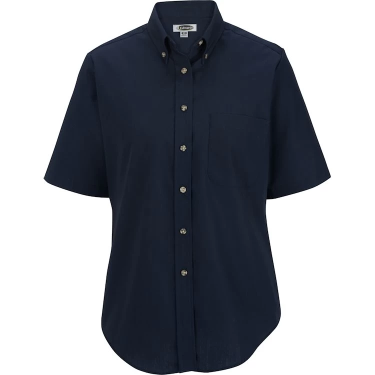 Edwards Women's Short Sleeve Easy Care Poplin Shirt 1 Edwards Women's Short Sleeve Easy Care Poplin Shirt