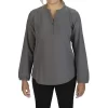 Edwards Ladies' Open V-Neck Long Sleeve Blouse