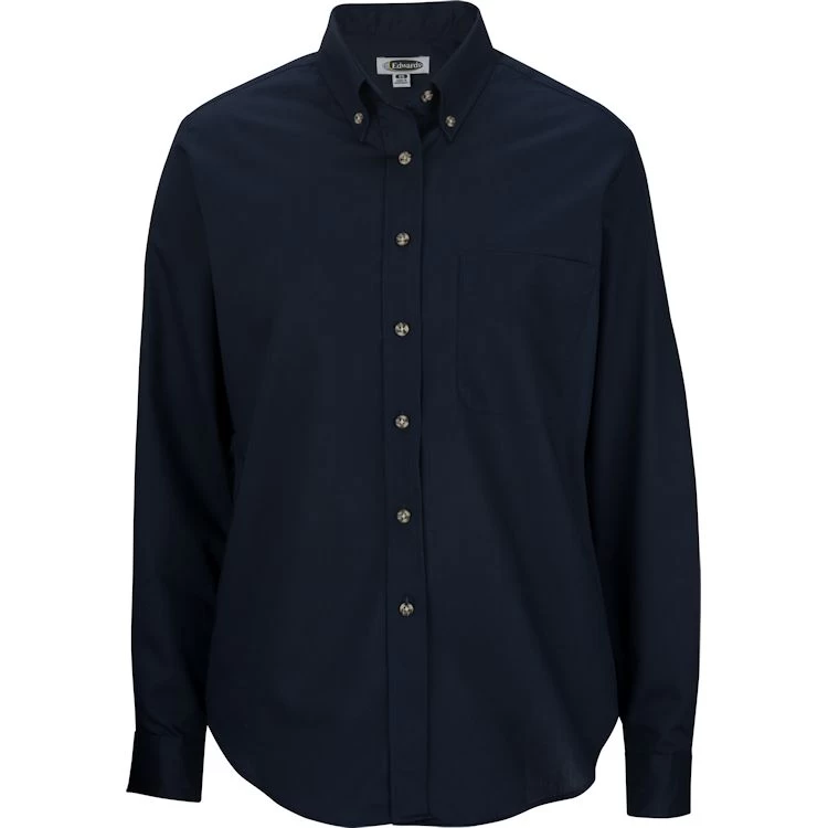 Edwards Women's Long Sleeve Easy Care Poplin Shirt 1 Edwards Women's Long Sleeve Easy Care Poplin Shirt