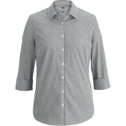 CLEARANCE Edwards Ladies' 3/4 Sleeve Stretch Broadcloth Blouse