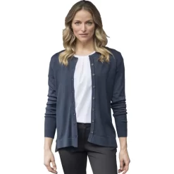 CLEARANCE Edwards Ladies' Crew Neck Cardigan With Drop Tail -Outfit Junction Sales Store ED7143@3