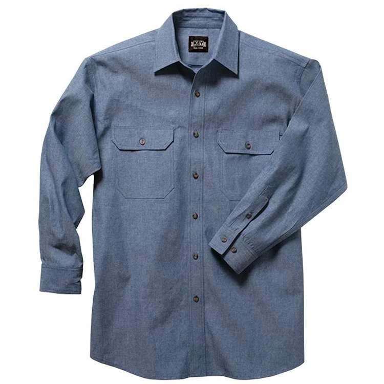 Key Pre-Washed Chambray Work Shirt, Long Sleeve 1 Key Pre-Washed Chambray Work Shirt, Long Sleeve