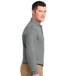 Port Authority® Silk Touch™ Long Sleeve Polo -Outfit Junction Sales Store PAK500LS@2