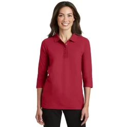 Port Authority® Ladies Silk Touch 3/4-Sleeve Polo