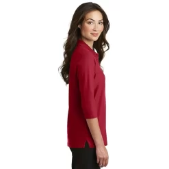 Port Authority® Ladies Silk Touch 3/4-Sleeve Polo 7 Port Authority® Ladies Silk Touch 3/4-Sleeve Polo -Outfit Junction Sales Store PAL562@3