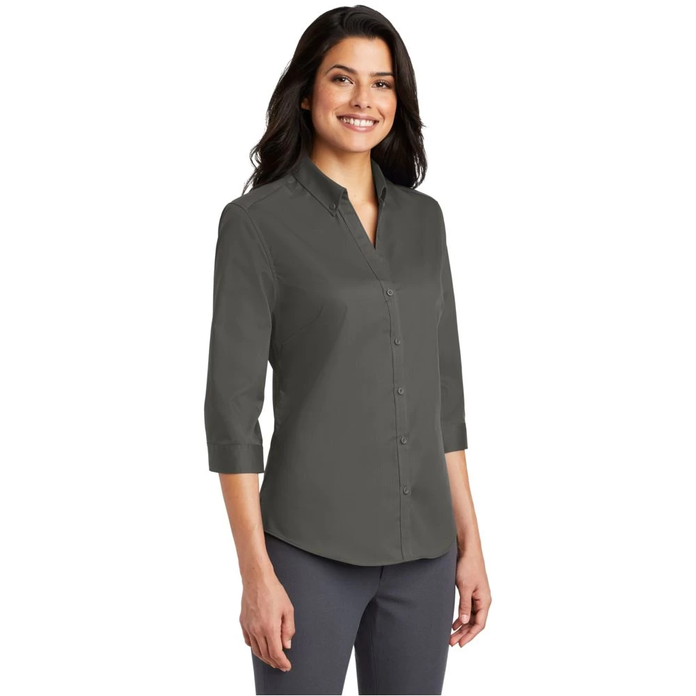 Ladies 3/4-Sleeve SuperPro™ Twill Shirt 2 Ladies 3/4-Sleeve SuperPro™ Twill Shirt - Image 2