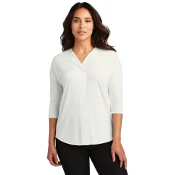 Port Authority Ladies' Concept 3/4 Sleeve Soft Split Neck Top