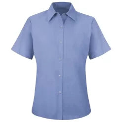 Red Kap Women's Specialized Pocketless Short Sleeve Work Shirt