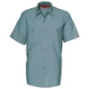 Reed SoftTouch Poplin Industrial Solid Work Short Sleeve Shirt