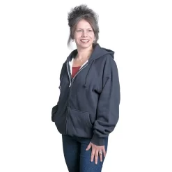 Snap 'n' Wear Thermal Lined Hooded Sweatshirt With Zipper Front - Imported