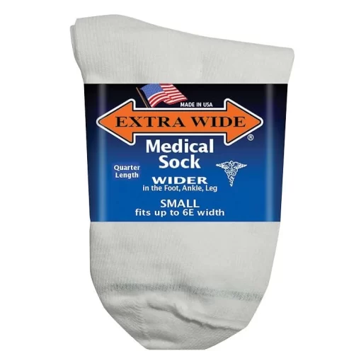 Extra Wide Sock Co Extra Wide Medical Quarter Socks - 3 Per Bag 6 Extra Wide Sock Co Extra Wide Medical Quarter Socks - 3 Per Bag -Outfit Junction Sales Store XW4820