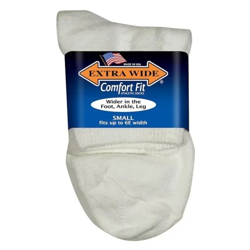 Extra Wide Sock Co Extra Wide Athletic Quarter Socks - 3 Per Bag 2 Extra Wide Sock Co Extra Wide Athletic Quarter Socks - 3 Per Bag -Outfit Junction Sales Store XW7000