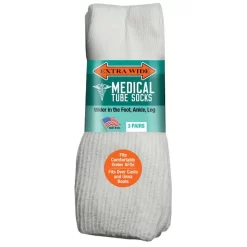 Extra Wide Sock Co Extra Wide Medical Tube Socks - 3 Per Bag